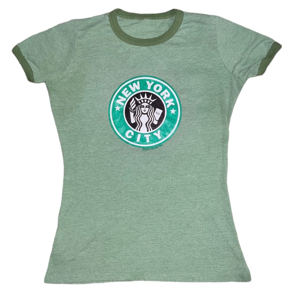 Starbucks Nee York City Novelty graphic tee shirt UNISEX City Threadz